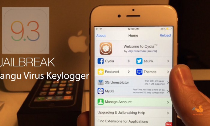 Công cụ jailbreak iPhone của Trung Quốc có chứa Keylogger.