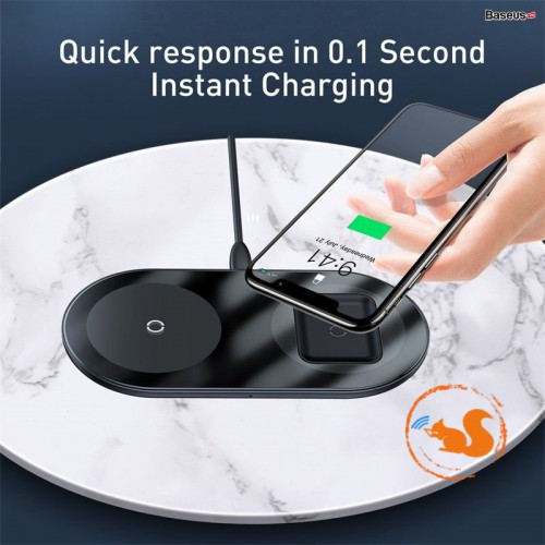 Dock sạc không dây baseus simple 2in1 wireless charger