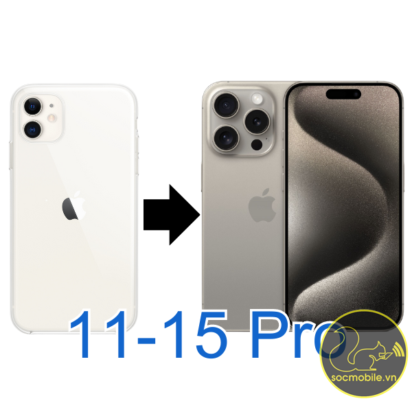 Khung Sườn - Vỏ Độ iPhone 11 Lên iPhone 15 Pro