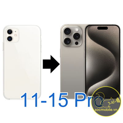 Khung Sườn - Vỏ Độ Thay Thế iP 11 Lên iP 15 Pro