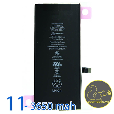 Pin Dung Lượng Cao Thay Thế iP 11 3650mah