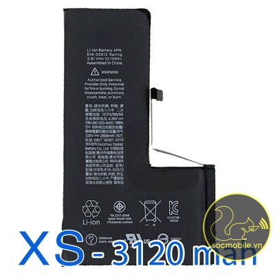 Pin Dung Lượng Cao Thay Thế iP XS 3120mah